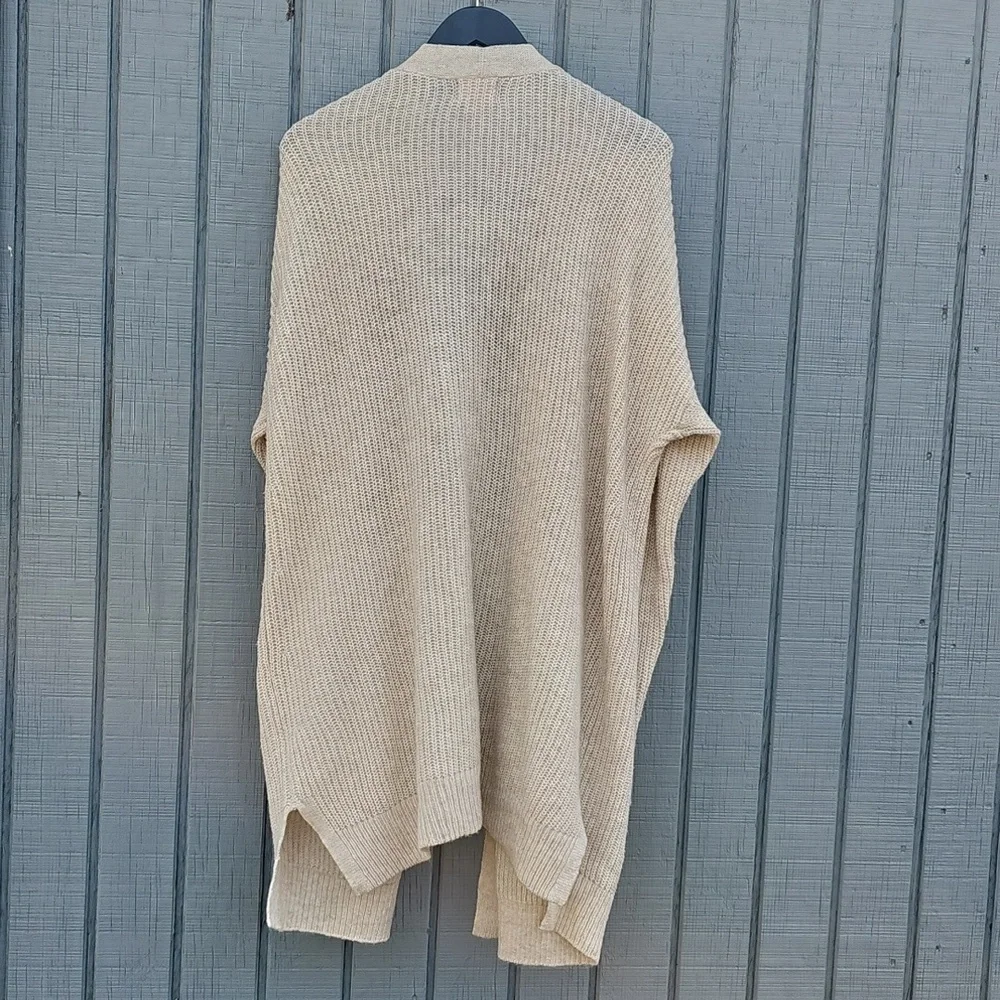 Auden Women's Open Front Sweater Robe with Pockets XL/XXL Oatmeal New - Picture 2 of 14